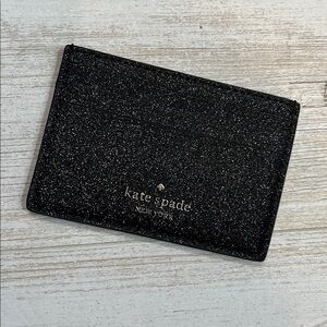 Kate Spade Black Glitter Card Holder